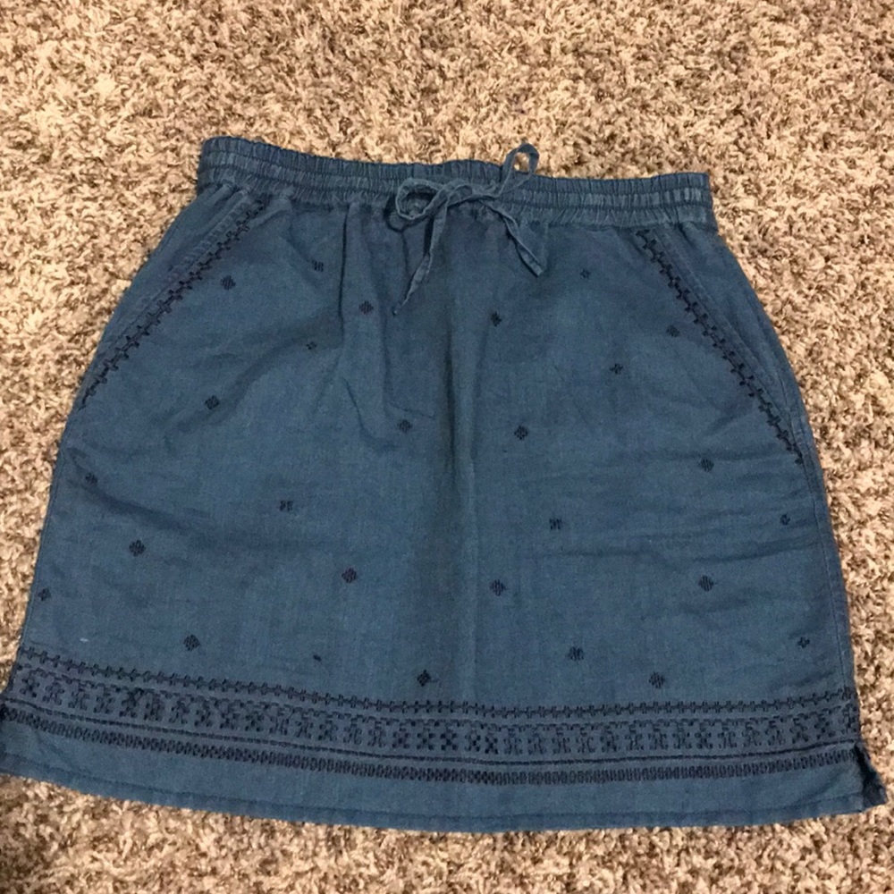 Jcrew embroidered skirt